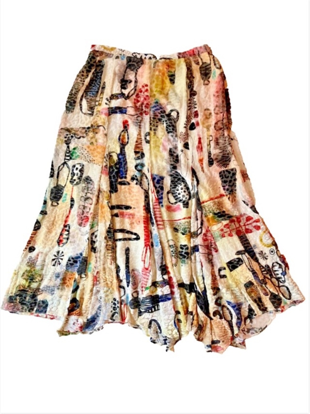 GORGEOUS Rachel Comey Emma Burnout Abstract Print Lined Velvet Maxi Skirt 12